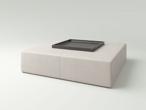 Кожаный журнальный столик с подносом