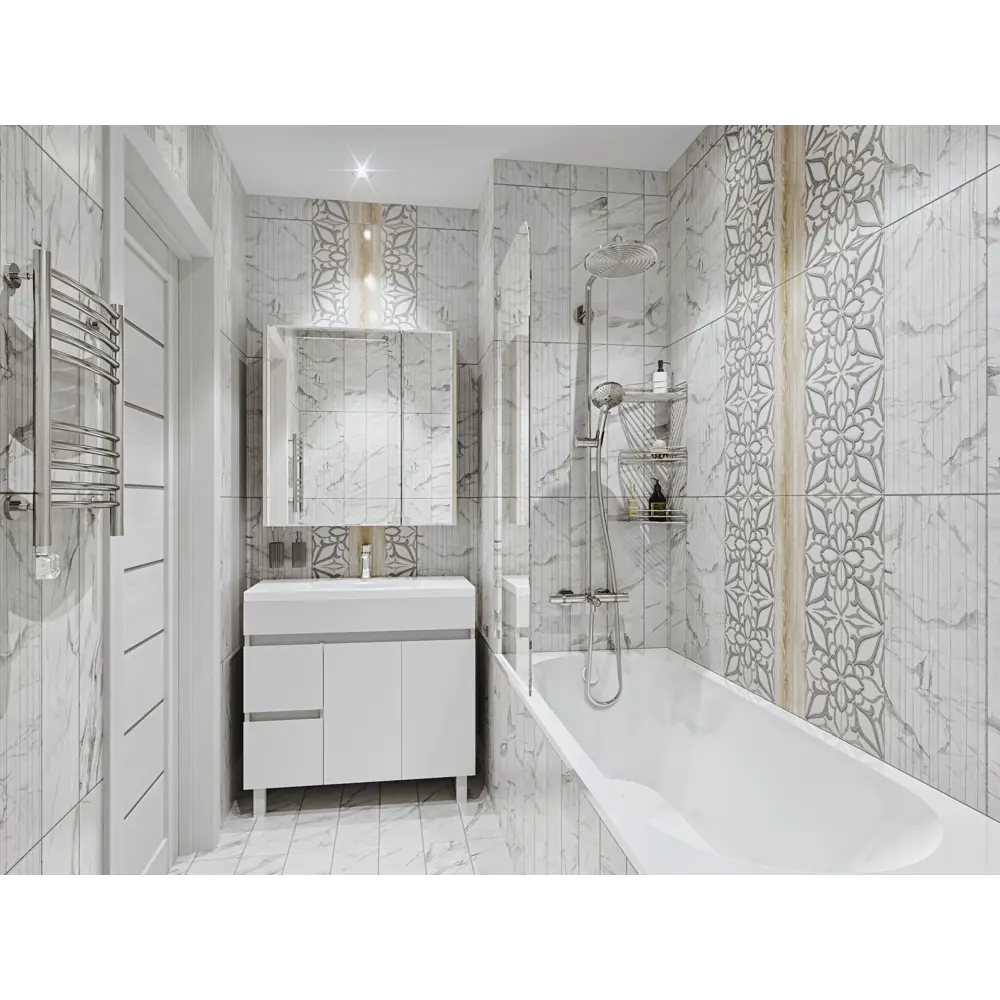 Керамогранит Belani Wood 59.7x14.8 см 1.325 м² цвет бежевый STLM-2071740 - Вид №5