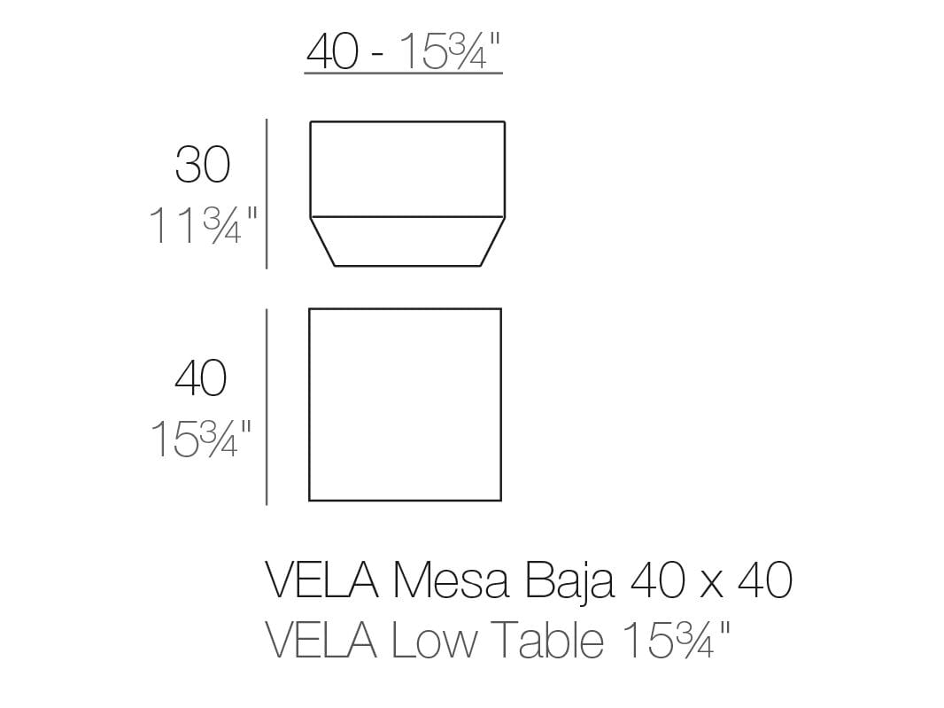 Квадратный садовый стол из полиэтилена Vondom ARCH-00032591 - Вид №6