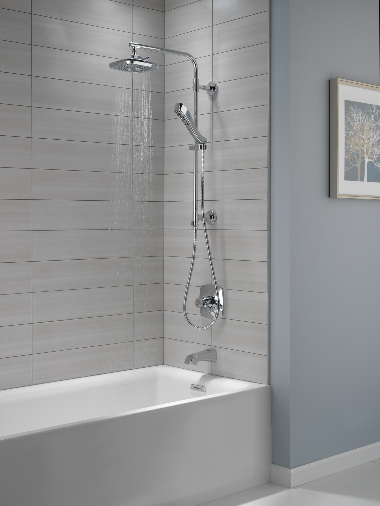 52690-RB H2Okinetic® 3-х позиционная душевая лейка Raincan Delta Faucet Universal Showering Венецианская бронза  - Вид №3