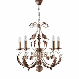 Люстра 4962/5_V0580 от MM Lampadari коричневая MM LAMPADARI ДИЗАЙНЕРСКИЕ 246630 Коричневый