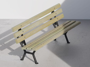 Классический стиль металлическая скамья со спинкой