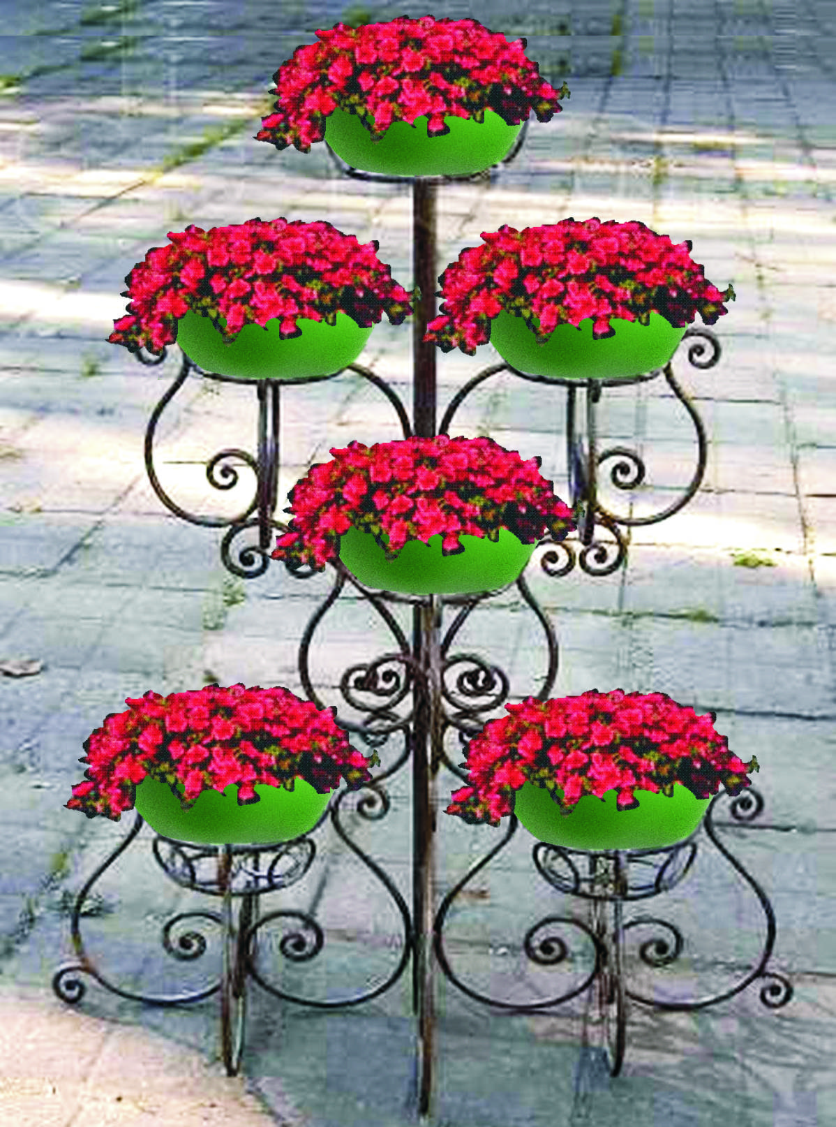 12362 СВЕЧА 7 чаш, цветочница в виде пирамиды с термо-чашами LAB.Space 