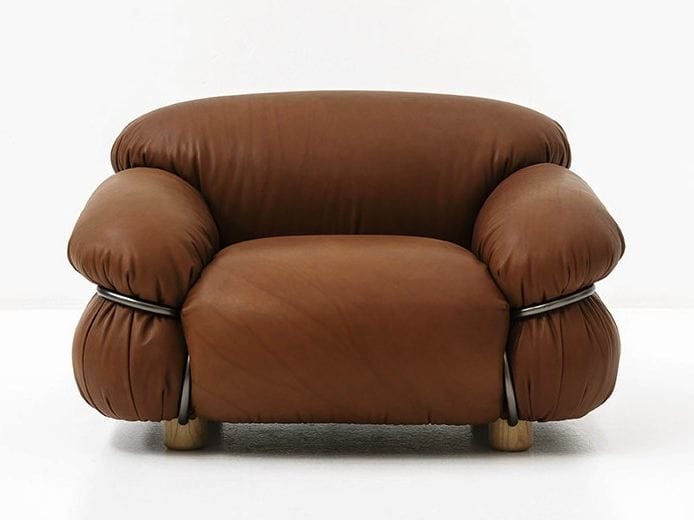 Кожаное кресло с подлокотниками Tacchini Sesann ARCH-00073408