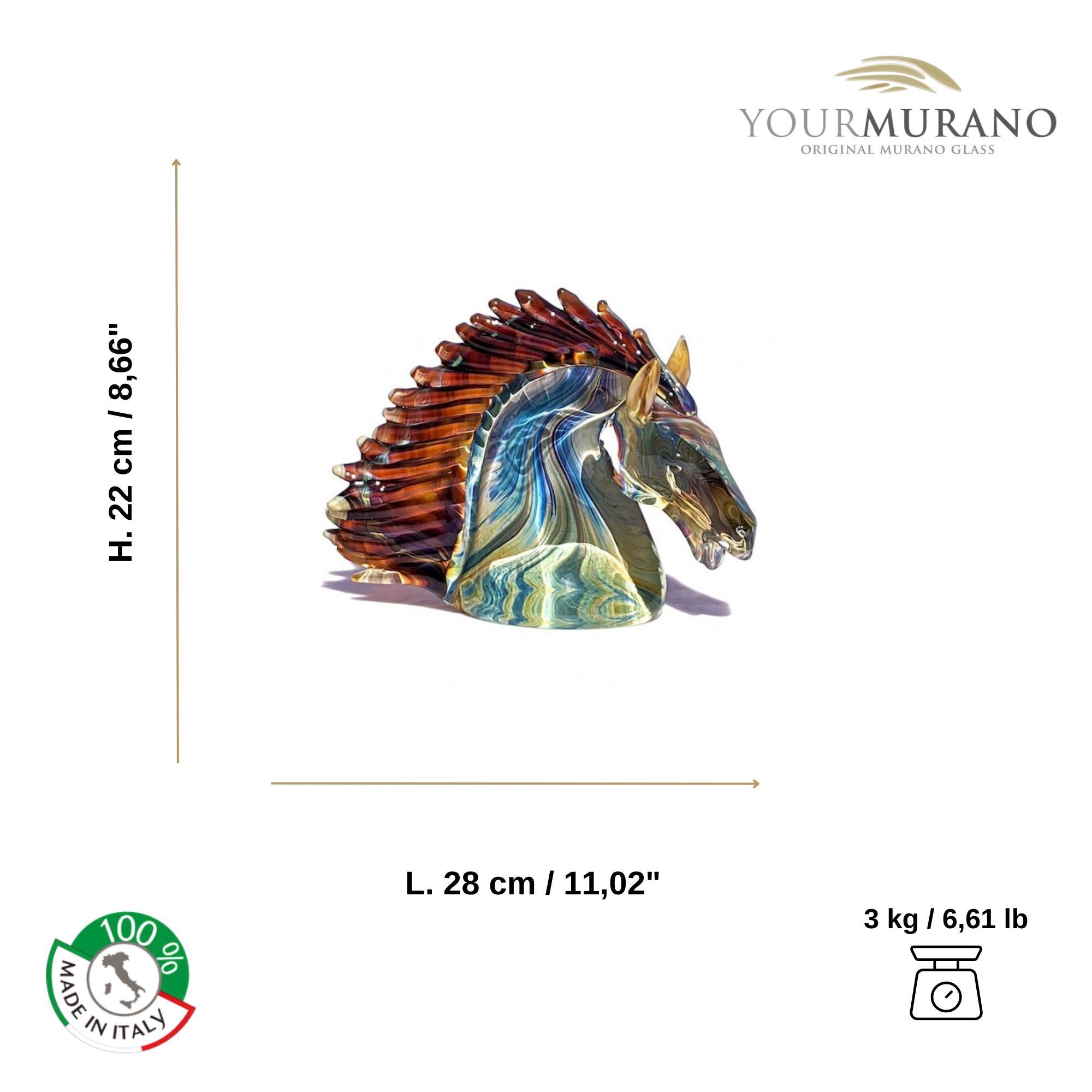 Скульптура из муранского стекла ручной работы YourMurano Horses ARCH-00059513 - Вид №6