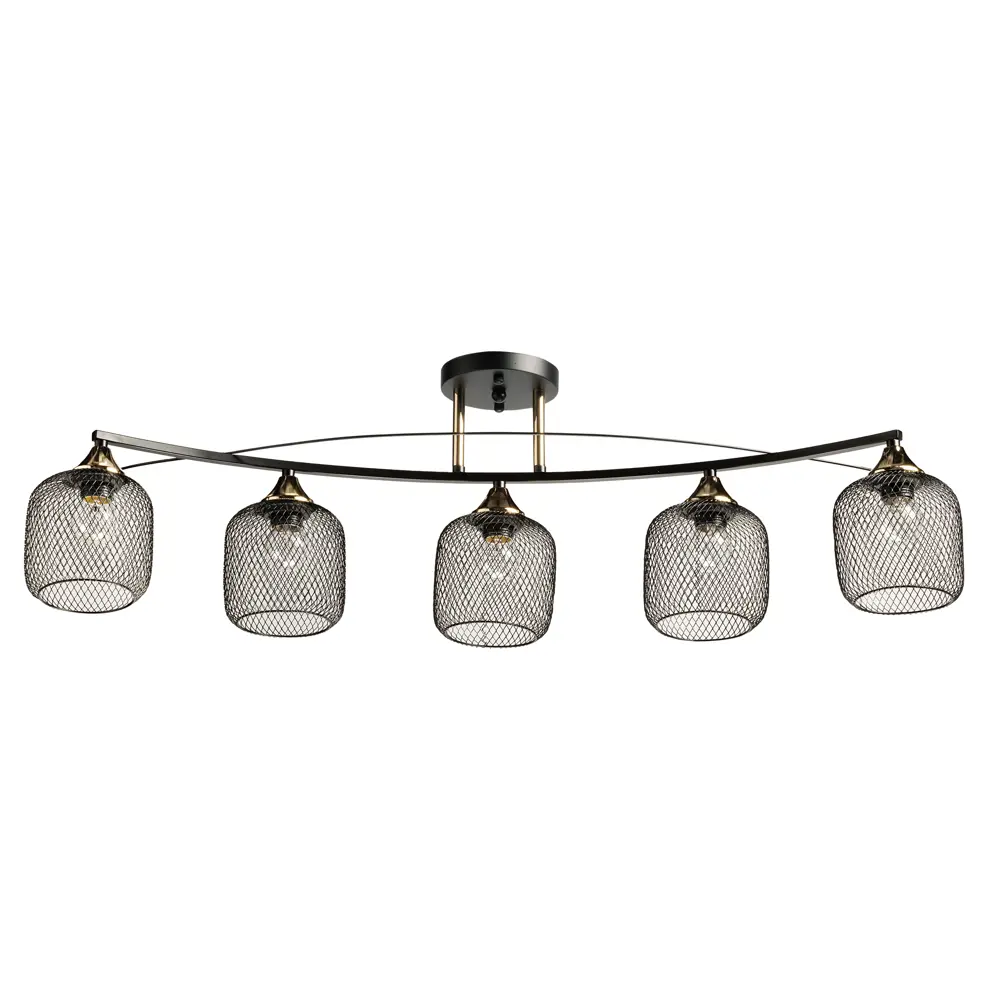 Люстра потолочная Вита 5 ламп 18.6 м² цвет черный DE CITY STLM-2006926