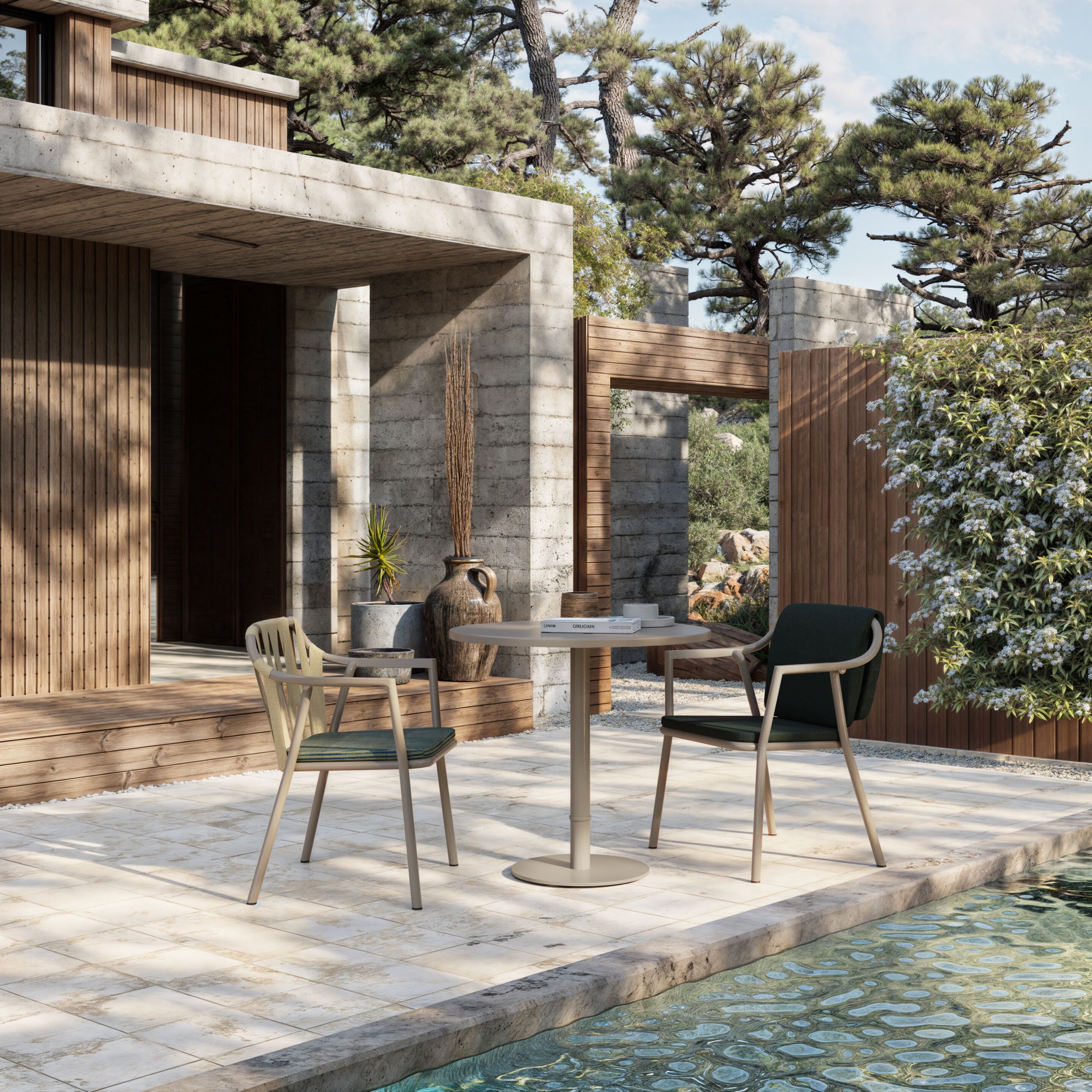 Алюминиевый садовый стул Sunbrella® с подлокотниками YAAZ Monte ARCH-00138219 - Вид №2