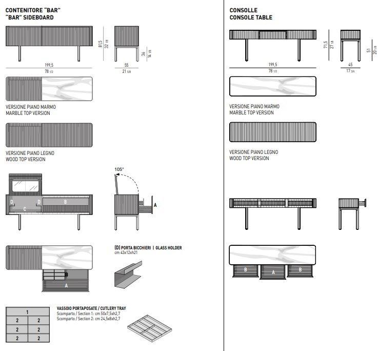 Minotti Мобильный бар Lou sun-id-1410094 - Вид №4
