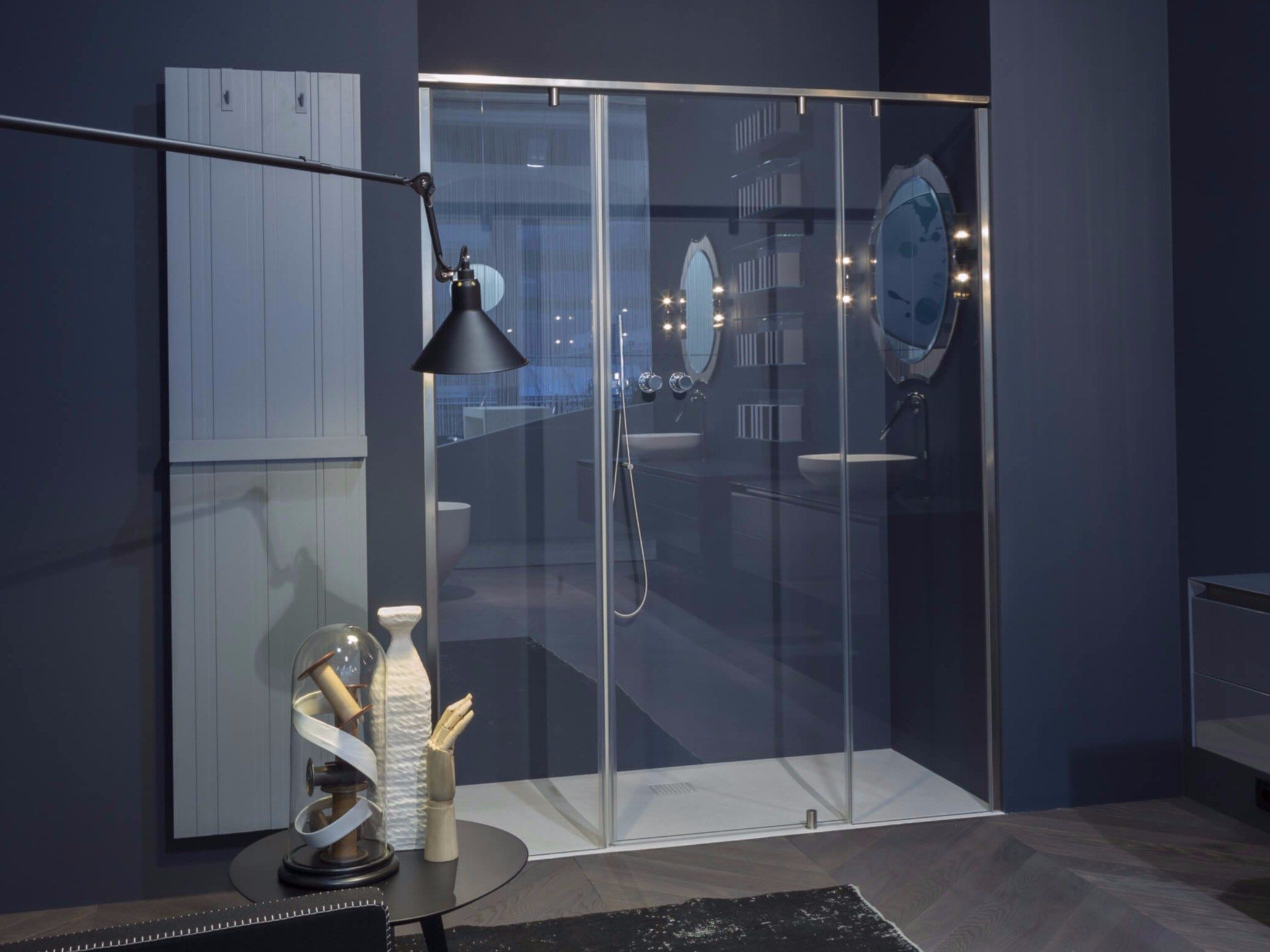 Модульная хрустальная душевая кабина с поворотной дверью Antoniolupi BILICO ARCH-00143850