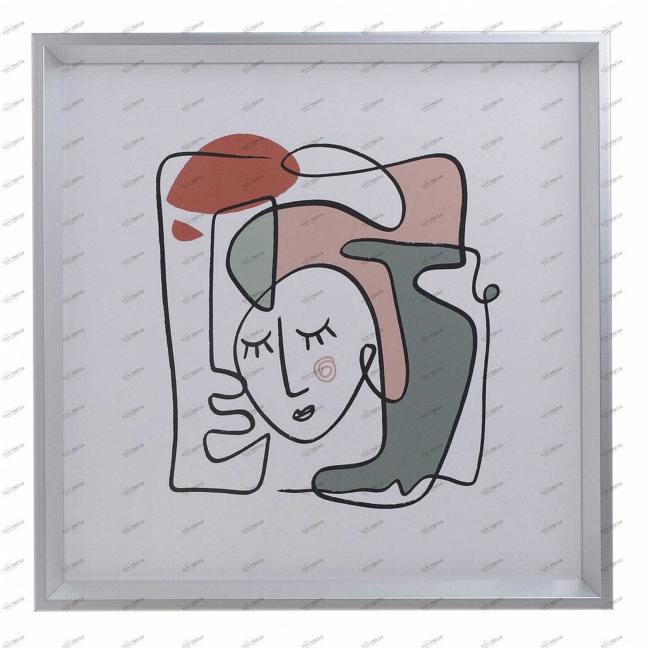 Постер в раме 50х50 см серый Foraverto TO4ROOMS АБСТРАКТНЫЕ 00-3894156 Серый 