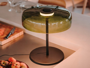 Стеклянная светодиодная настольная лампа