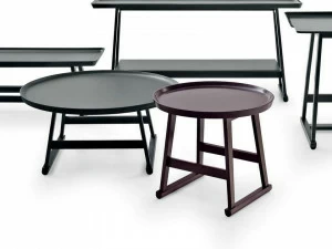 Maxalto Круглый журнальный столик из лакированного дуба Recipio