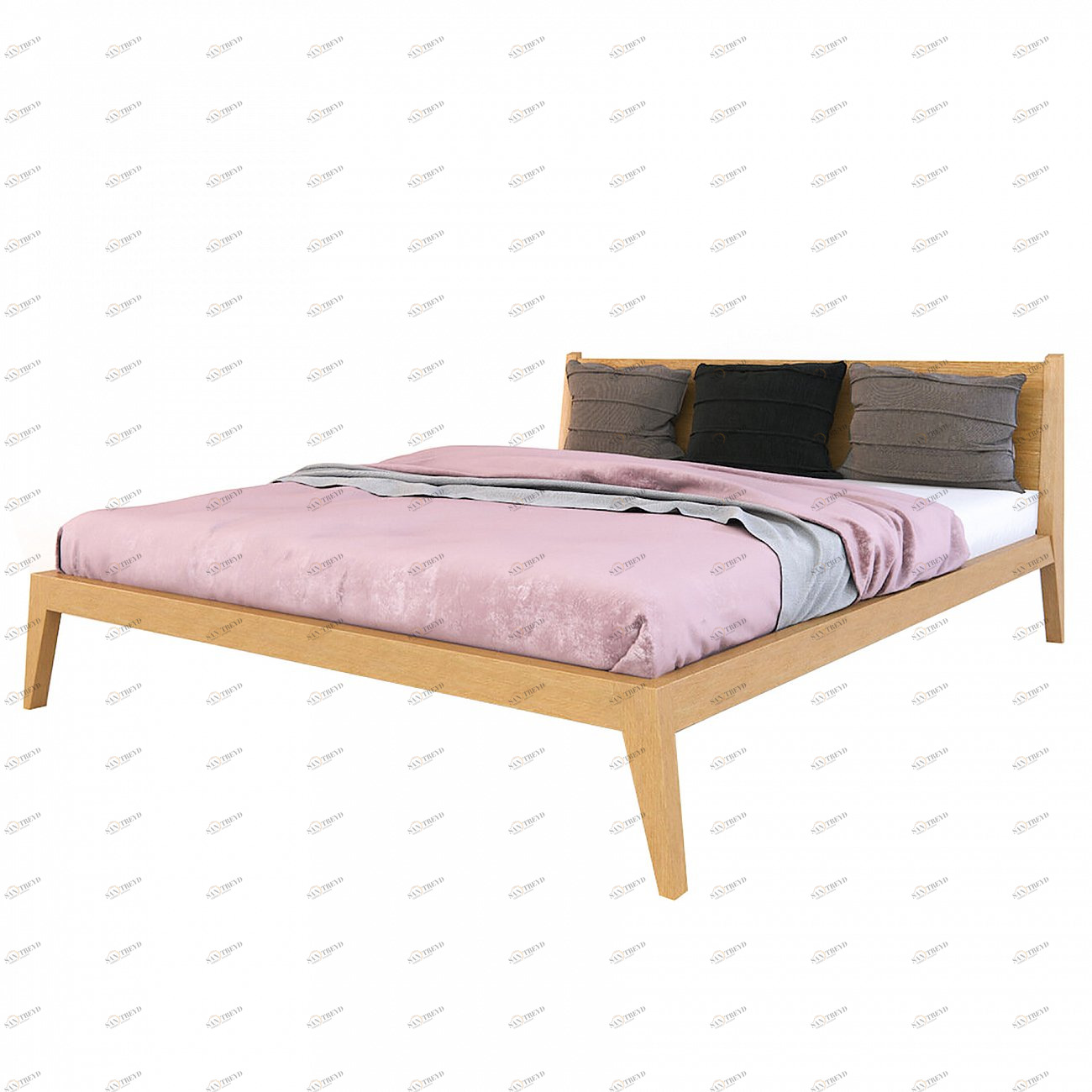 Кровать двуспальная 160x200 светло-коричневая Fly BRAGIN DESIGN ДИЗАЙНЕРСКИЕ 256386 Бежевый 