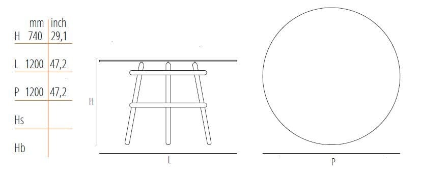 Круглый стол из хрусталя и массива бука Wiener GTV Design Magistretti ARCH-00117275 - Вид №4