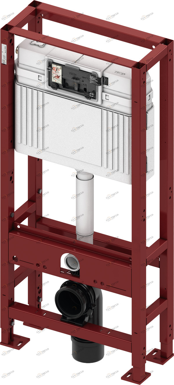 9300093 Застенный четырехопорный модуль TECEprofil с универсальным смывным бачком, высота 1120 мм (9300093)
