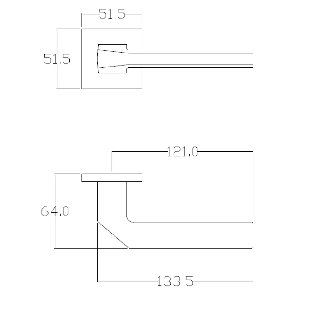 Дверные ручки EDSON EDS-132B-Q2 в элегантном черном исполнении 85170367 STLM-0059385 - Вид №3