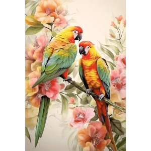 Картина на холсте Попугаи 40x60 см 89345492 STLM-2119381
