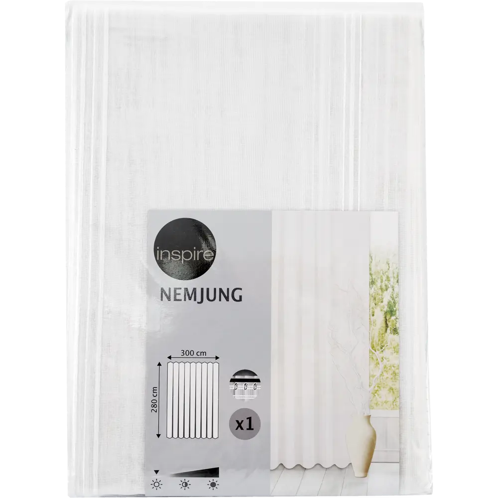Тюль на ленте Nemjung 300x280 см цвет белый 82475057 STLM-2004542 INSPIRE  - Вид №6