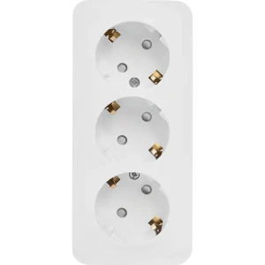 Розетка тройная накладная Schneider Electric Blanca с заземлением цвет белый