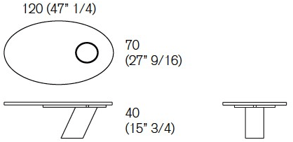 Agapecasa Овальный мраморный журнальный столик Eccentrico sun-id-1370901 - Вид №2