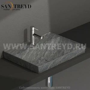 B6R62SG Встроенная раковина под столешницу прямоугольная Ceramica Globo T-EDGE