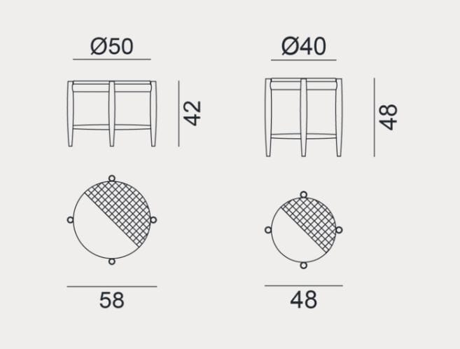 Круглый садовый стол из эмалированной лавы Gervasoni Gervasoni Outdoor ARCH-00020539 - Вид №2