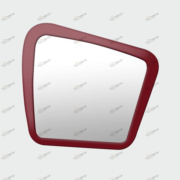 Зеркало настенное среднее крашеное бордовое Woodi WOODI ДИЗАЙНЕРСКИЕ 00-3966426 Бордовый 