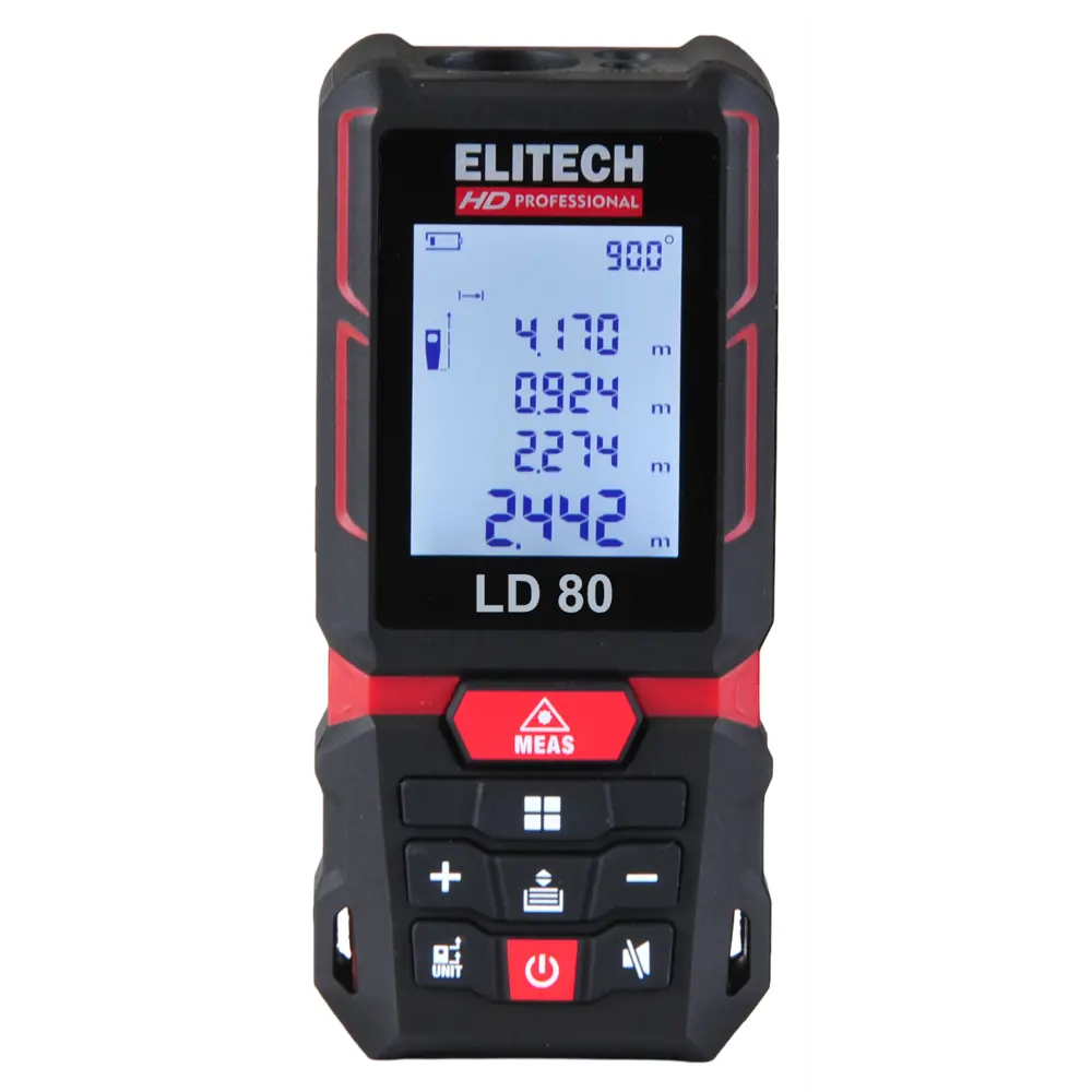 Лазерный дальномер ELITECH HD LD80 для точных измерений до 80 м 89363262 STLM-1448474 - Вид №1