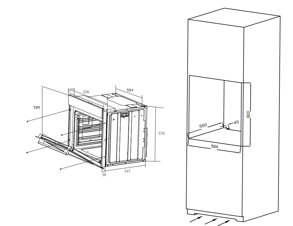 9155740 Электрический духовой шкаф Candy COXT12LATBB черный STDN-0049629 - Вид №9