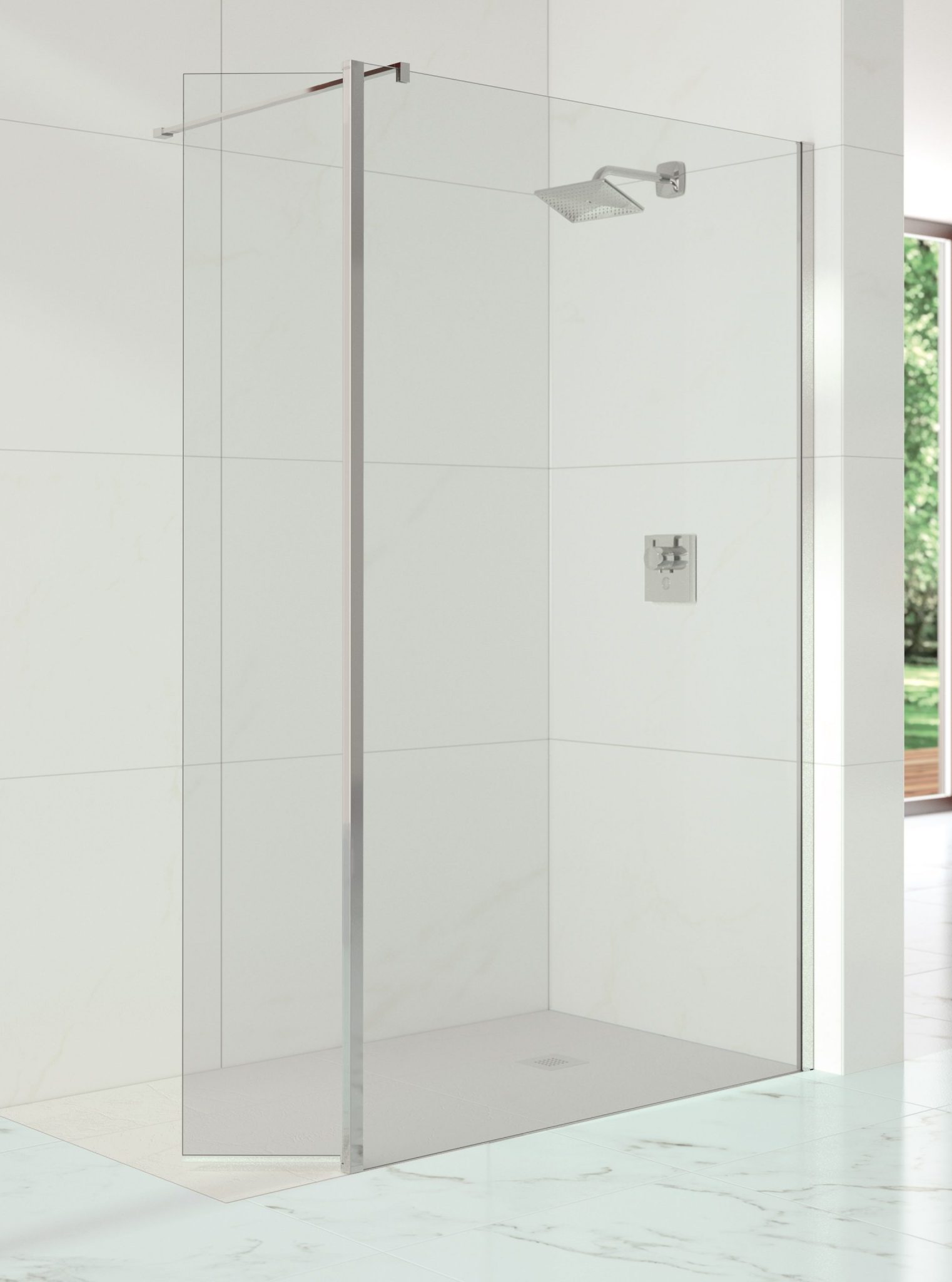 Душевая перегородка S10SW1200H Merlyn 10 Series Хромированный - Вид №2