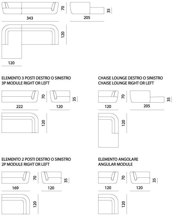 MissoniHome Модульный диван со съемным чехлом Inntil sun-id-1449190 - Вид №6