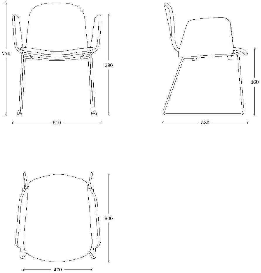 Кожаный стул с подлокотниками ONDARRETA Bob XL ARCH-00057436 - Вид №7