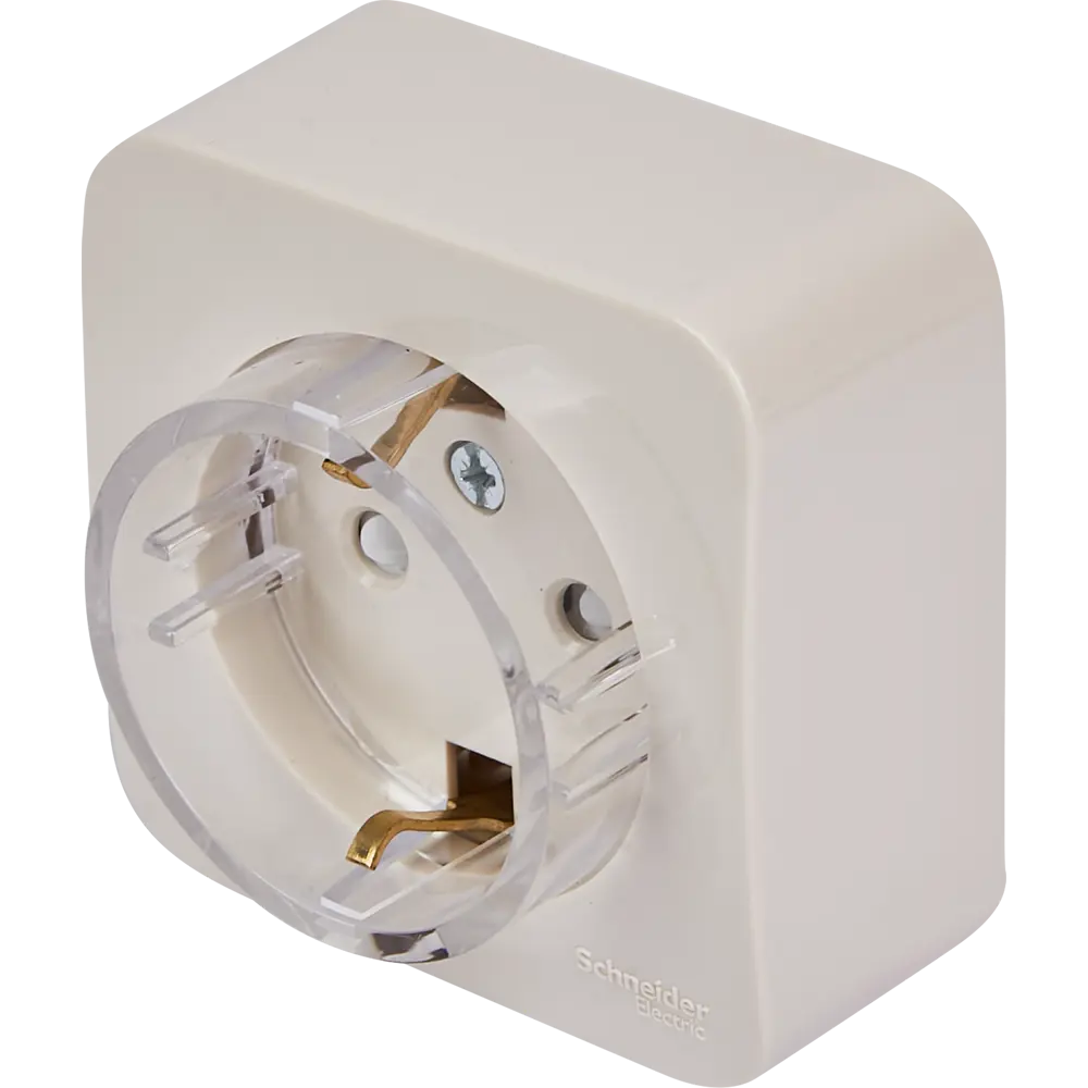 Розетка накладная Schneider Electric Blanca Компакт с заземлением цвет бежевый 86720937 STLM-2020453 SYSTEME ELECTRIC - Вид №1