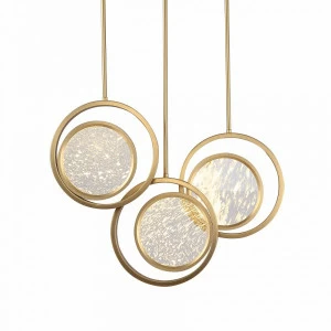 Светильник подвесной 110х65 см латунь Moon Light MD8700-3A antique brass DELIGHT COLLECTION ДИЗАЙНЕРСКИЕ 00-3882322 Золото;прозрачный