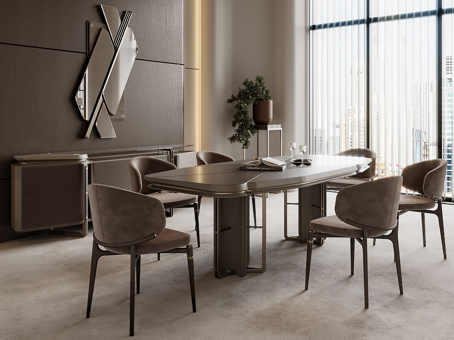 Прямоугольный обеденный стол Zebrano Афина ARCH-00071972 - Вид №6