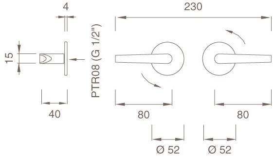 Ceadesign Группа из 2 смесителей открытого / закрытого типа со смешиванием Flag Flg 32 - Вид №1