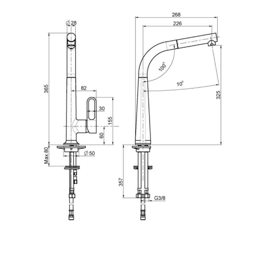 Кухонный смеситель для пола FIMA CARLO FRATTINI Skinny ARCH-00092406 - Вид №4