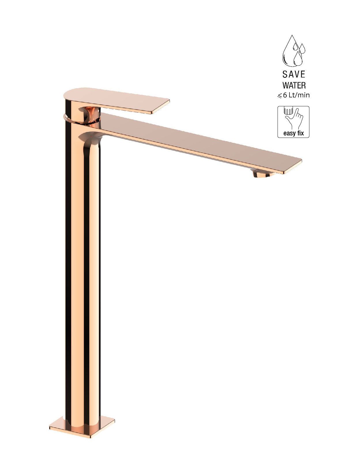 Высокий однорычажный смеситель для раковины Rubinetterie Frattini Нарцисс ARCH-00003069 - Вид №13