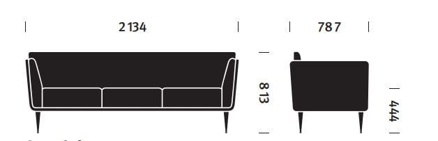 3-местный кожаный диван Herman Miller Goetz ARCH-00153344 - Вид №3