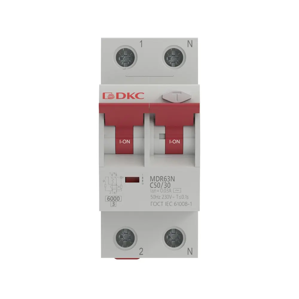 Дифференциальный автомат DKC Yon 2P C50А 30 мА 6 кА А STLM-2012193 - Вид №2