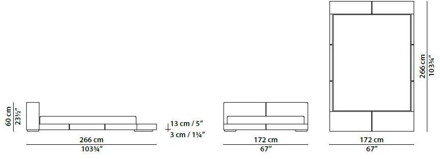 BAXTER Кровать двуспальная с обивкой Budapest sun-id-1446447 - Вид №1
