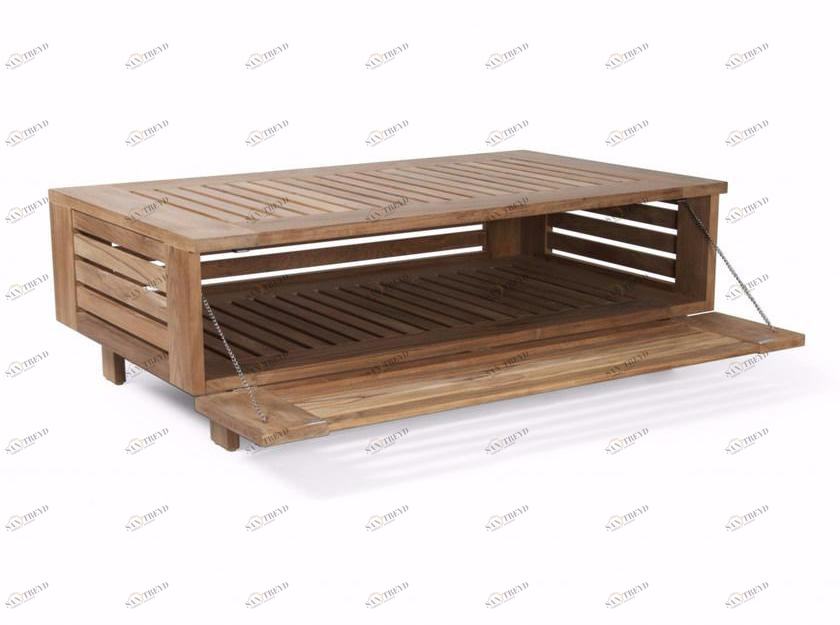 Skargaarden Прямоугольный столик для сада из тика с местом для хранения вещей Skanör sun-id-1373939