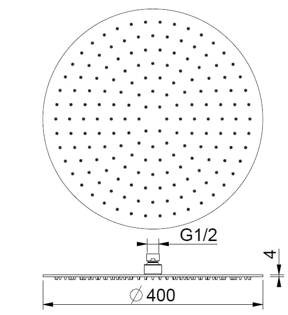 Круглая душевая головка из нержавеющей стали с кронштейном BEAMTECH ELEVEN ELET200/300/400 ARCH-00146742 - Вид №9
