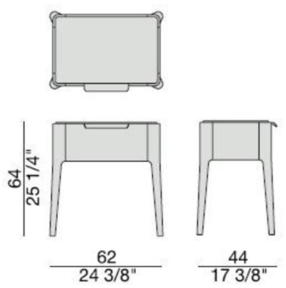 Porada Прямоугольная тумбочка из орехового дерева с ящиками Iron sun-id-1465967 - Вид №6