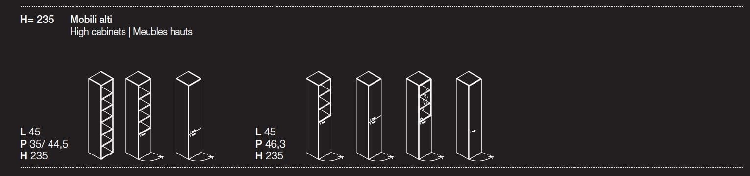 Модульный офисный книжный шкаф Las Mobili универсальные контейнеры Evo ARCH-00134712 - Вид №3