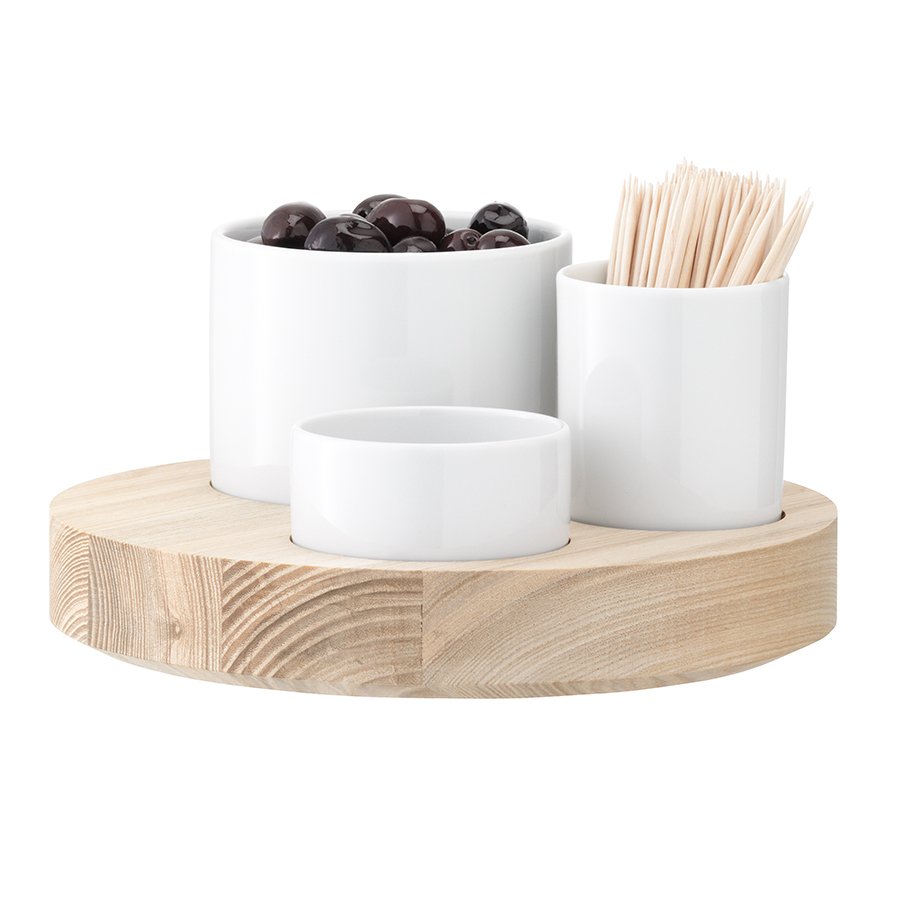 Набор для закусок 18 см белый Lotta LSA INTERNATIONAL ДИЗАЙНЕРСКИЕ 00-3869996 Белый  - Вид №1