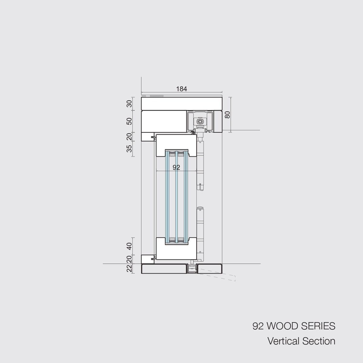 Деревянная книжная оконная дверь Carminati Skyline System ARCH-00117572 - Вид №9