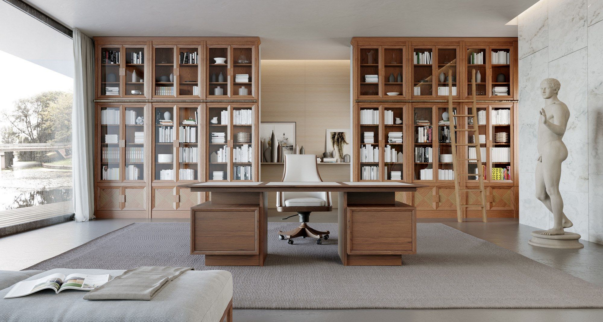 Модульный книжный шкаф из вишни Morelato PRESIDENT ARCH-00127601 - Вид №1
