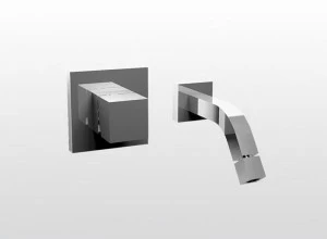 RUBINETTERIE STELLA Смеситель для умывальника настенный на 2 отверстия Bamboo quadro