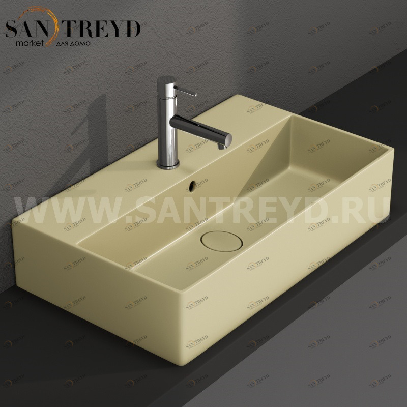 IN061SE Подвесная раковина настенная прямоугольная Ceramica Globo T-EDGE
